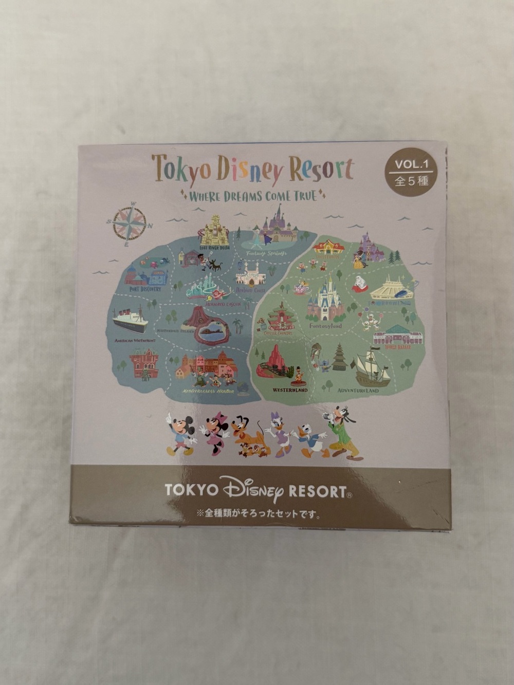 TOKYO DISNEY RESORT Park Icon Map Key Chain SET